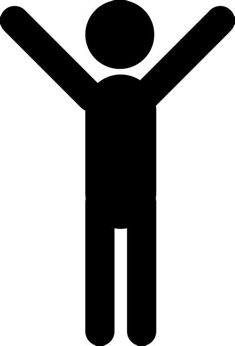 Man Standing With Arms Up Svg Png Icon Free Download 7786