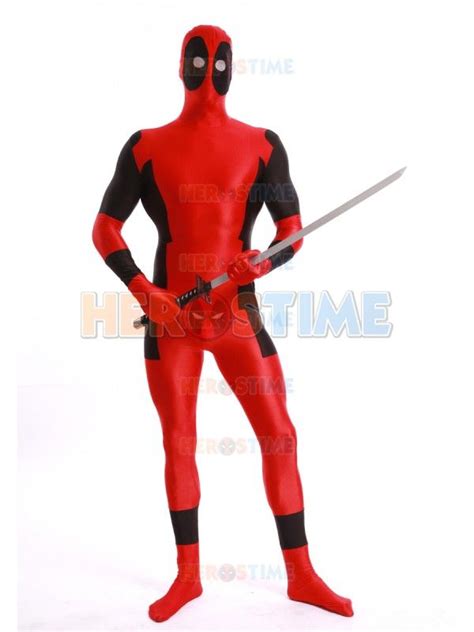 Red And Black Deadpool Costume Deadpool Superhero Deadpool Costume