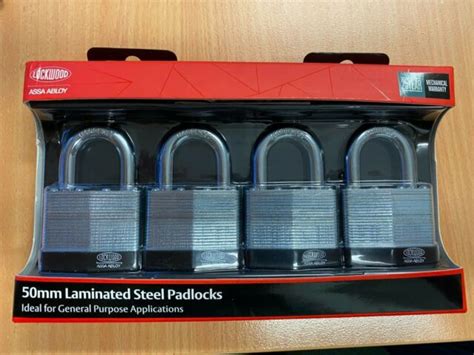 Lockwood Assa Abloy Mm Laminated Steel Padlocks Set Of For Sale