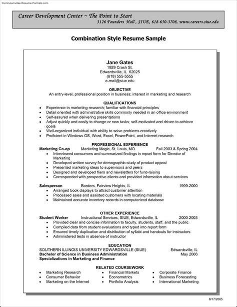 A phd cv has several differences for late career researchers, cvs can cover lots of pages. Free Combination Resume Templates | Free Samples ...