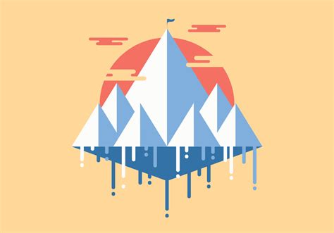 Everest Flat Minimalist Illustration Vector Download