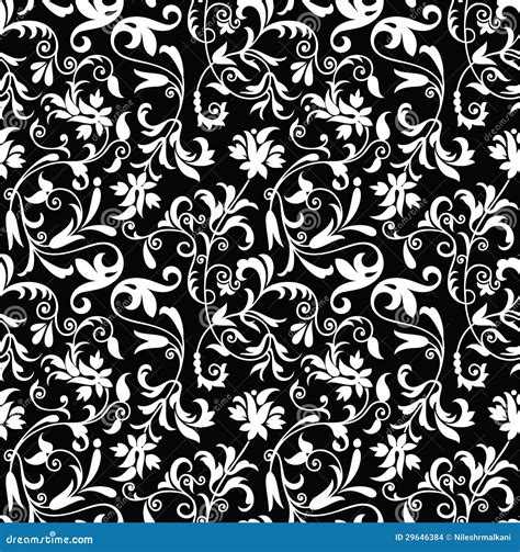 Seamless Fancy Floral Background Pattern Stock Vector Illustration Of