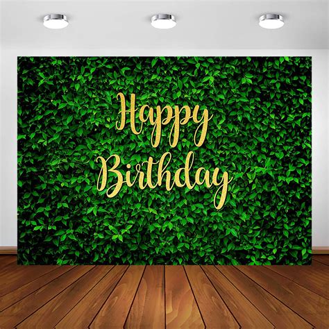 Buy Avezano Green Leaves Happy Birthday Backdrop For Jungle Safari Party Decorations Photography