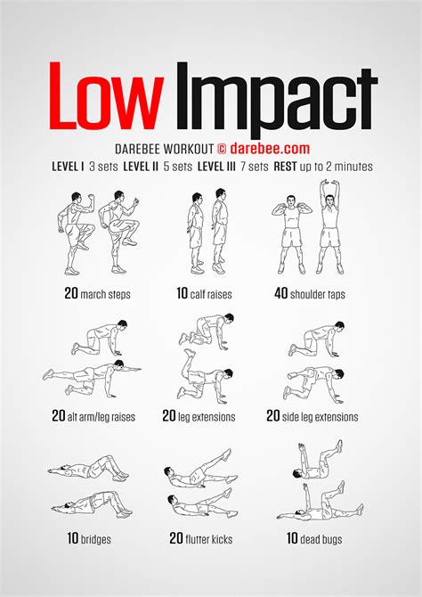 Low Impact Workout Low Impact Cardio Workout Low Impact Workout Plan