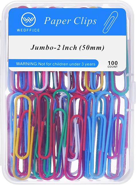 Weoffice Colorful Jumbo Paper Clips Large Size Of 2 Inch