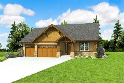 Craftsman Ranch Home Plan With Two Master Suites 69727am