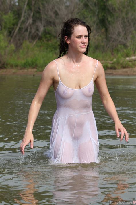 Wet See Through Nude Dress
