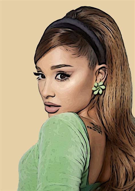 Sultry Ariana Grande Fan Art Illustration Instant Download Etsy