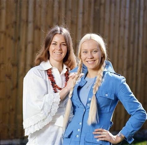 abba s anni frid lyngstad and agnetha fältskog before they became famous in the eurovision song