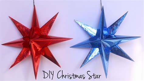 How To Make Christmas Star Paper Star Christmas Decorations With Paper
