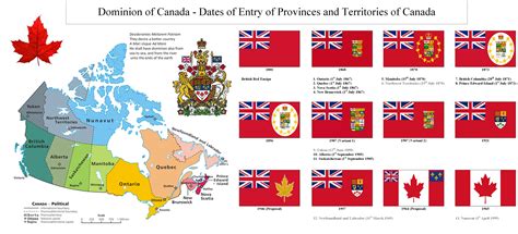Flags Of Canada S Provinces Territories And Their Cap