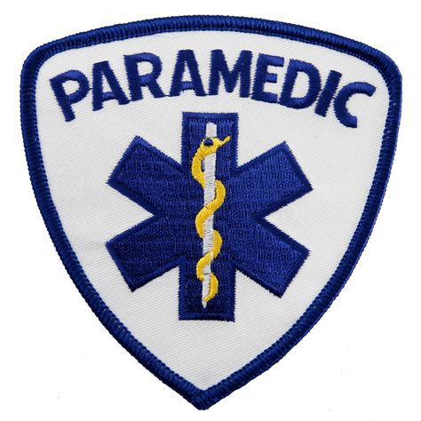 Paramedic Badge Embroidered Patch Patchaddict