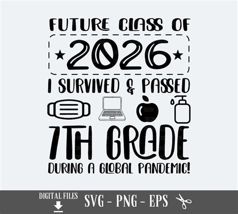 Future Class Of 2026 Svg Png I Survived 7th Grade Svg During Etsy