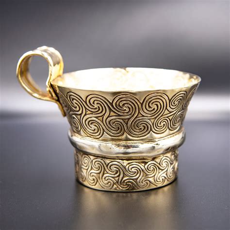 Mycenaean Gold Cup Copper 24k Gold Plated Cup With Endless Etsy In