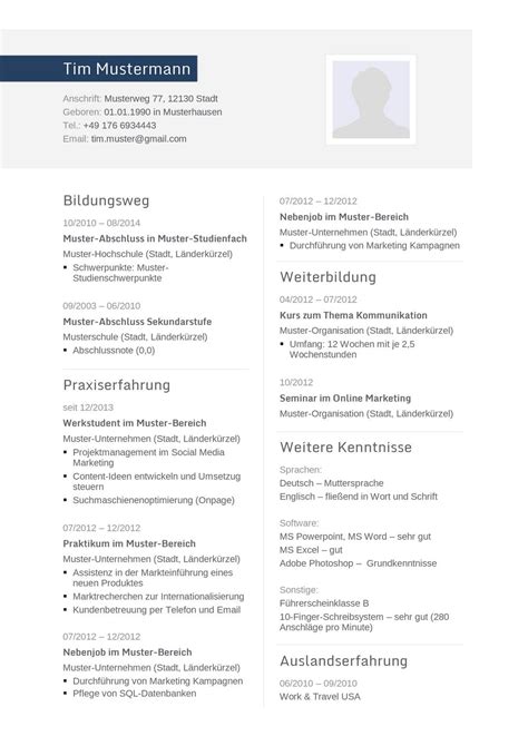 Muster Lebenslauf Word: Muster Lebenslauf Informatiker