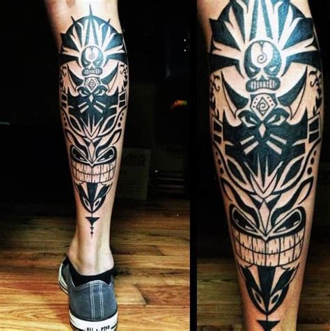 60 Tribal Leg Tattoos For Men Cool Cultural Design Ideas