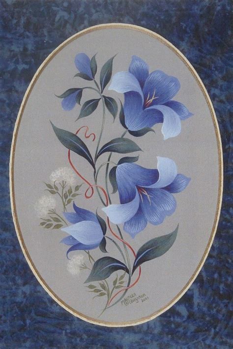 Maureen Mcnaughton Gorgeous Tole Painting Pattern Bluebells Strokework