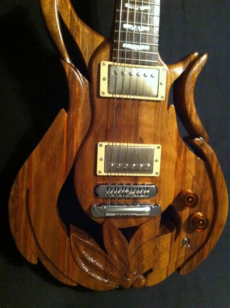 Jims Page Carved Walnut Guitar