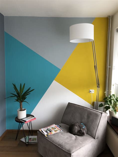 Geometric Wall Paint Geometric Decor Modern Wall Paint Living Room