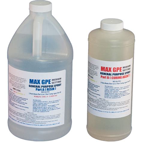 Working with epoxy resin offers a variety of advantages. MAX GPE CLEAR 96 oz. - Epoxy Resin LOW COST Slow Set All ...
