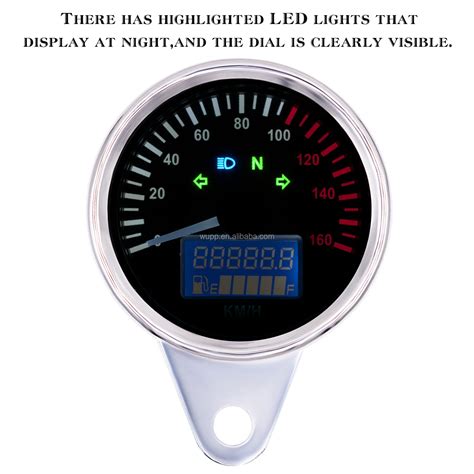 Waterproof Universal Digital Lcd Display Motorcycle Speedometer Meter