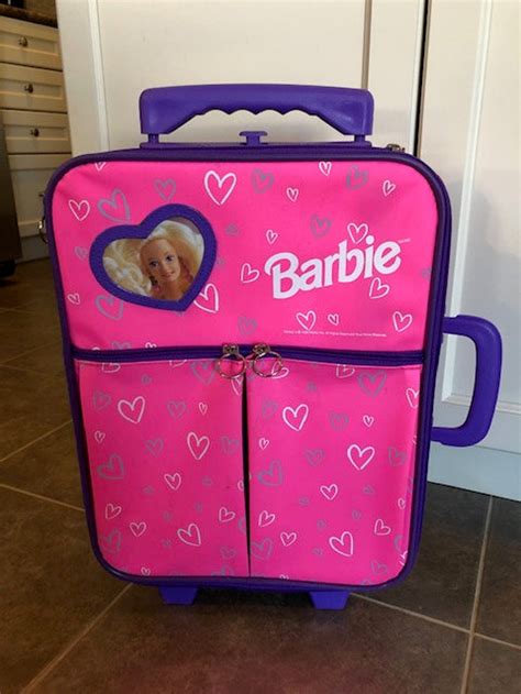 Vintage 1995 Mattel Barbie Hot Pink Suitcase Fairy Kei Etsy Pink