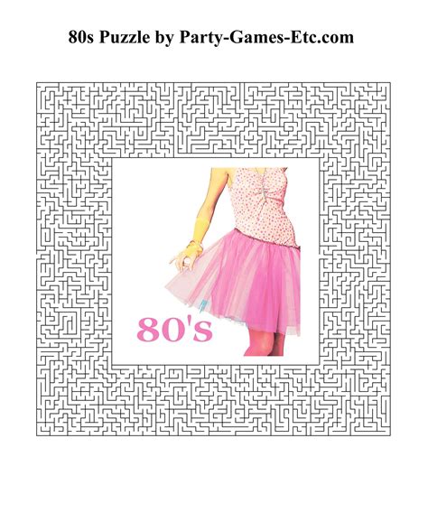 Free Printable 80s Party Game And Pen And Paper Activity 80s Party