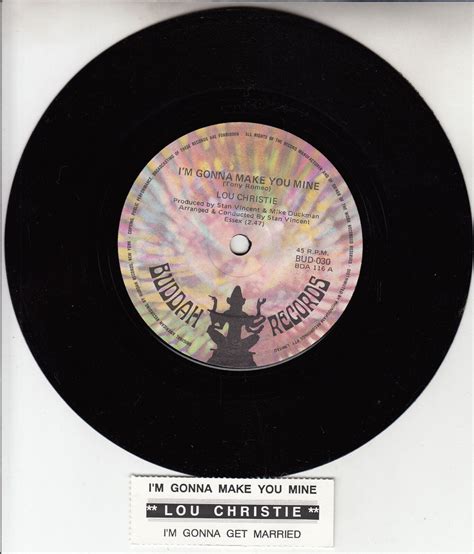 Lou Christie I M Gonna Make You Mine 7 45 Rpm Record Jukebox Title Strip New Ebay
