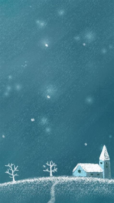 Night Snow Winter Iphone Wallpapers Free Download