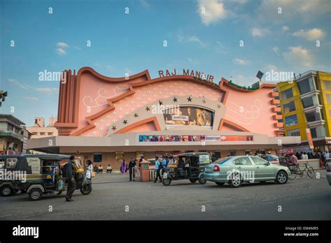 The Exterior Of The Raj Mandir Cinema In Jaipur Rajasthan India Stock