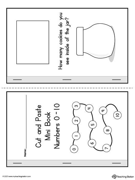 Numbers 0 10 Cut And Paste Printable Mini Book