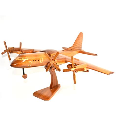 Lockheed C 130 Model Hercules Mahogany C130 Wood Aircraft Wooden Model