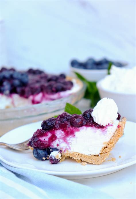Blueberry Cream Cheese Pie No Bake Recipe The Foodie Affair