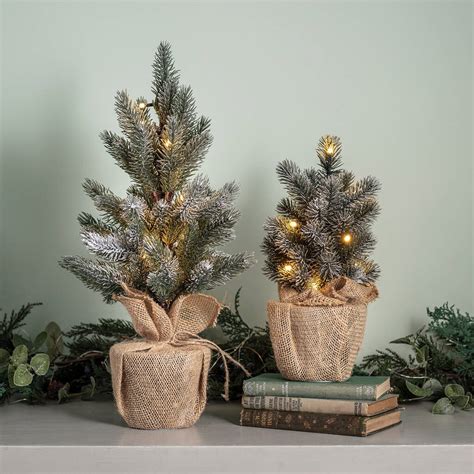 Aspen Pre Lit Mini Frosted Artificial Christmas Tree By Lights4fun