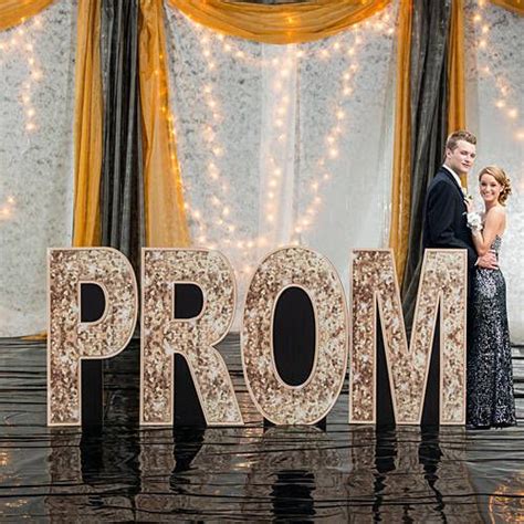 Sequins And Bow Ties Prom Letter Set Prom Backdrops Prom Decor Prom
