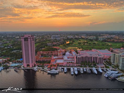 Boca Resort Sunset At Waterway Golf Course Royal Stock Photo
