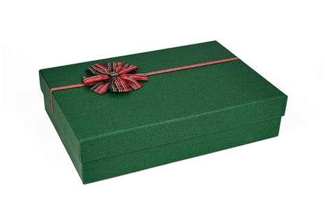 Green T Box With Checkered Ribbon T Boxes T Packaging