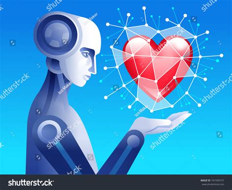 Futuristic Robot Heart Illustration Stock Vector Royalty Free