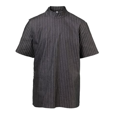 Kappersjas Black Pinstriped Barber Jacket M L Xl Het Kapperhuys