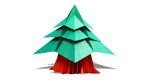 3d Origami Christmas Tree How To Make Origami Christmas