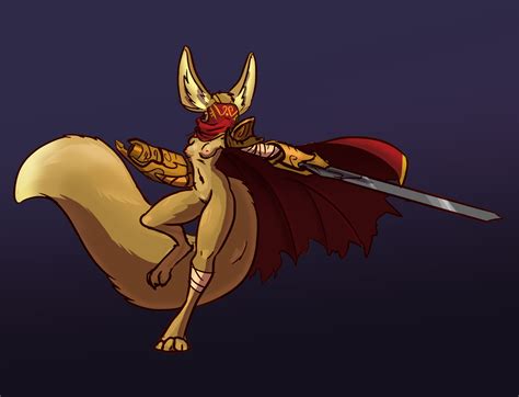 Rule 34 Alorix Anthro Armor Big Ears Bottomless Breasts Canine Cape