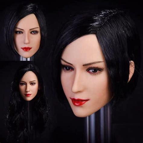 1 6 Scale Female Figure Accessory Asian Beauty Head Carved With Direct Strabismus Eyes Model For