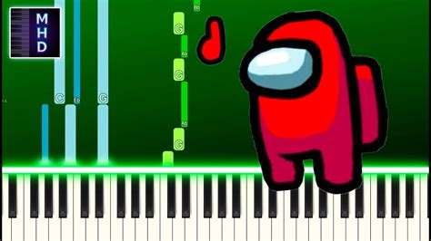 Among Us Song Piano Tutorial Easy Youtube