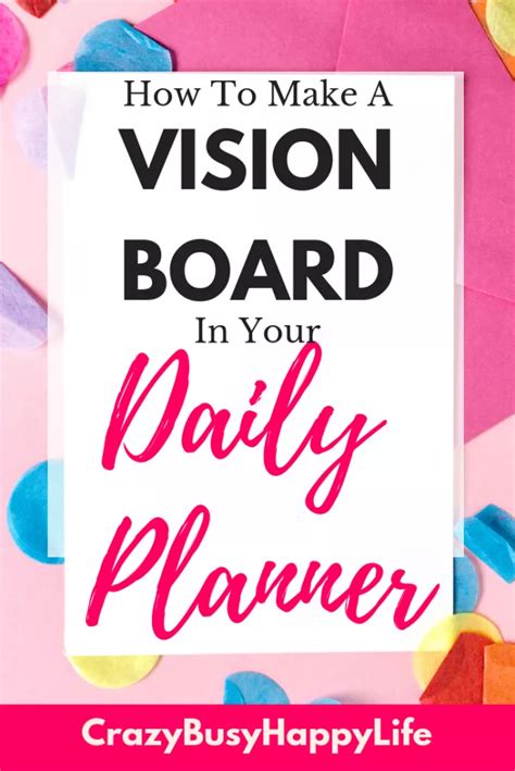 How To Create A Vision Board In Your Daily Planner Vision Planner