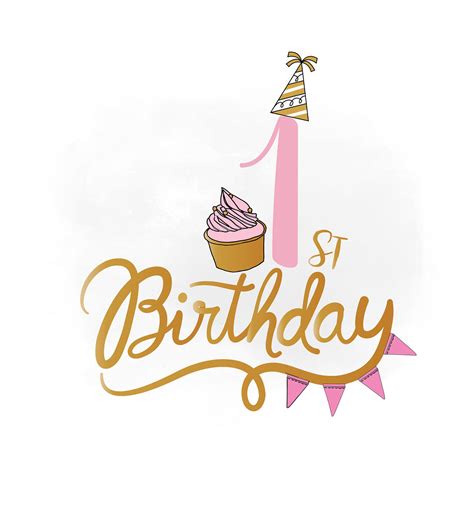 1st Birthday Png Pink 1st Birthday Ideas