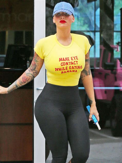 amber rose in tight leggings out in los angeles gotceleb