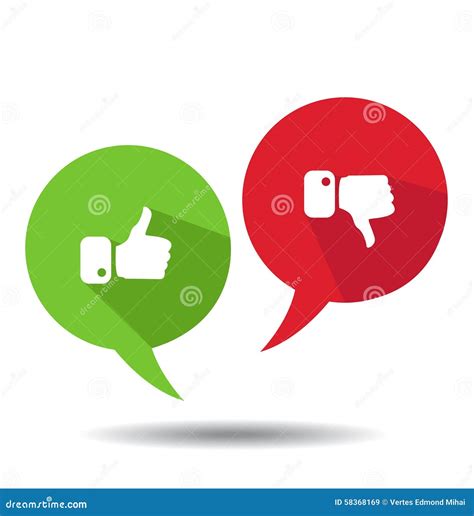 Modern Thumbs Up And Thumbs Down Icons Stock Vector Illustration Of