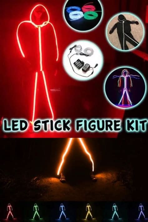 This project is super easy providing you have basic soldering skills. LED Stick Figure Kit #dress #kidsdress | Led stick, Stick figures, Stick figure costume