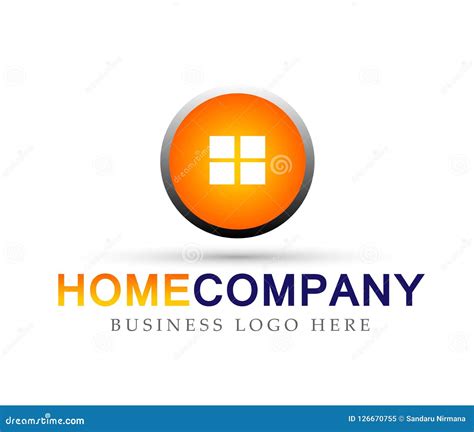 Home Button Logo Icon Element Sign On White Background Stock Vector