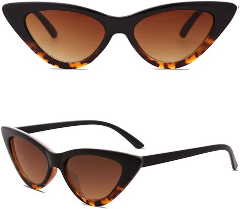 Sojos Cateye Sunglasses For Women Fashion Retro Vintage Narrow Clout